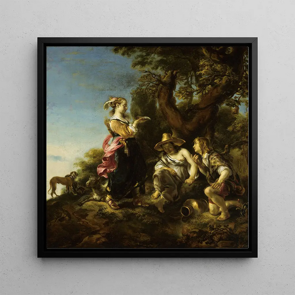 Granida et Daifalo - Jan van Noordt — framed artwork on a wall