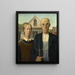 American Gothic painting - Grant Wood — framed artwork on a wall
