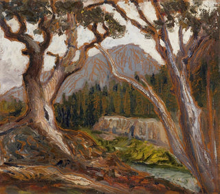 The Longs Peak from Loch Vale, Estes Park, Colorado - Grant Wood — artwork view