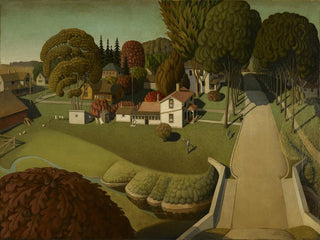 The birthplace of Herbert Hoover, West Branch, Iowa - Grant Wood — artwork view
