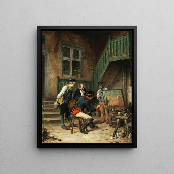 Les critiques d'art - Gérard Portielje — framed artwork on a wall