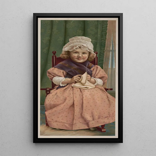 Playing Grandma - Great Atlantic Pacific Tea Co — framed artwork on a wall
