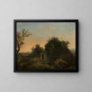 Italian Style Landscape Painting - Gregorio Fidanza — framed artwork on a wall
