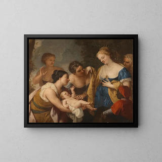 The Discovery of Moses - Gregorio Lazzarini — framed artwork on a wall