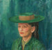 Grete Gamerith with a green hat - Walther Gamerith — artwork view