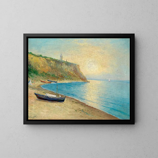 a scene in Crimea - Grigori Ivanovitch Kapustin — framed artwork on a wall