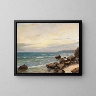 On the coast - Grigori Ivanovitch Kapustin — framed artwork on a wall