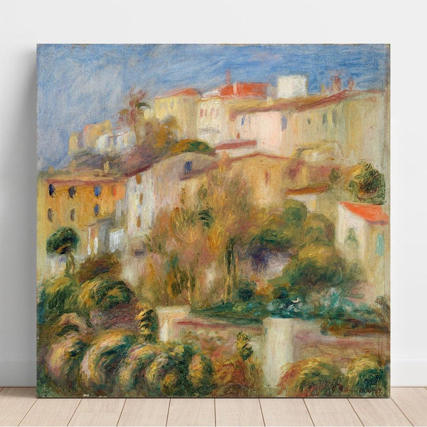 Reproduction of the painting Group of houses on a hillside - Pierre-Auguste Renoir