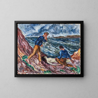 Found on the Shore - Gösta Sandels — framed artwork on a wall