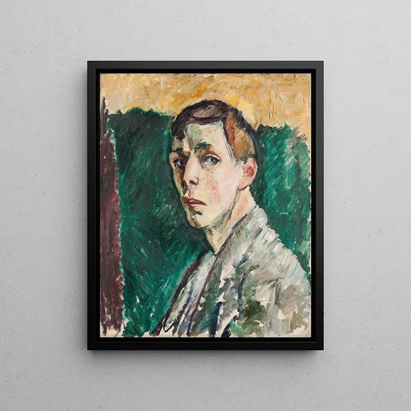 Self-portrait Painting - Gösta Sandels — framed artwork on a wall