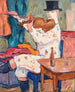 a clown playing the violin - Gösta von Hennigs — artwork view