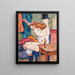 a clown playing the violin - Gösta von Hennigs — framed artwork on a wall