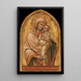Virgin and Child Painting - Guariento di Arpo — framed artwork on a wall