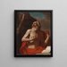 Saint Jerome Painting - Guercino — framed artwork on a wall