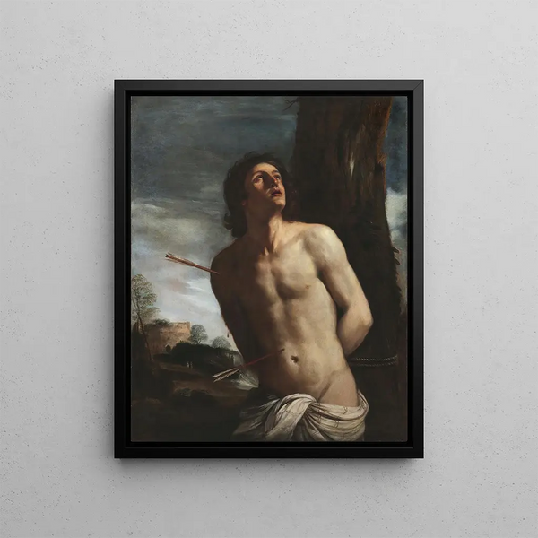 Saint Sebastian - Guercino — framed artwork on a wall