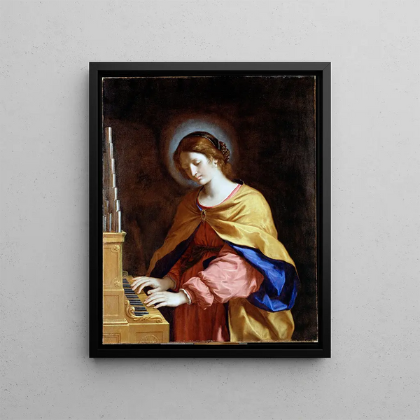 Sainte Cécile - Guercino — framed artwork on a wall