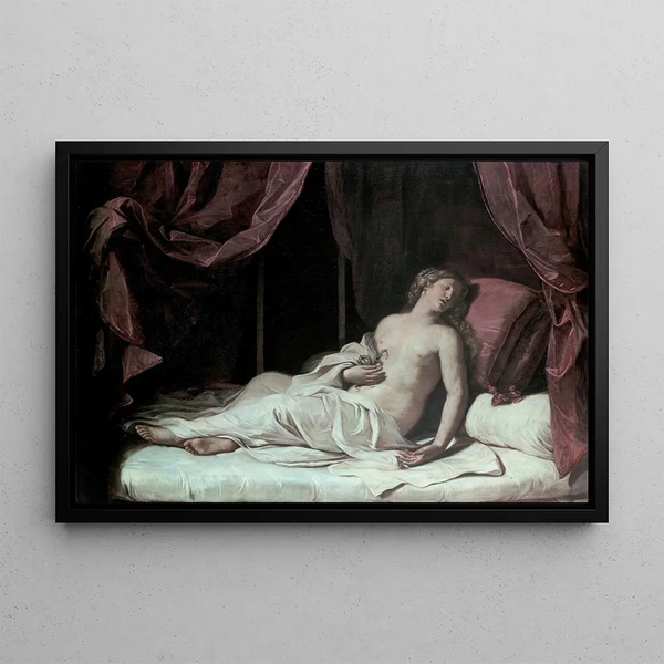 La Mort de Cléopâtre - Guercino — framed artwork on a wall