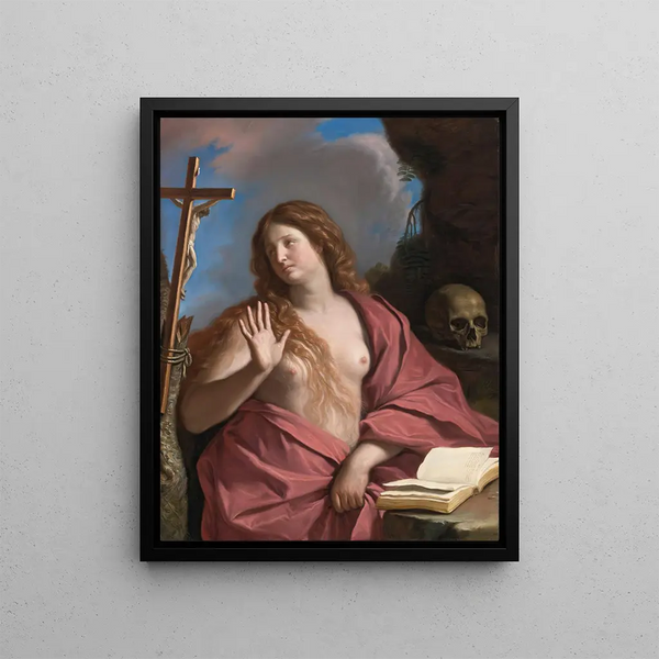 La Madeleine pénitente - Guercino — framed artwork on a wall