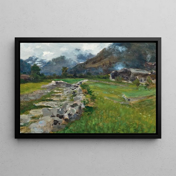 Sappada - Guglielmo Ciardi — framed artwork on a wall