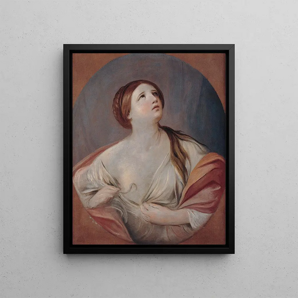 Cleopatra Painting - Guido Reni — framed artwork on a wall