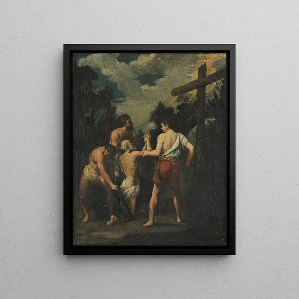 Martyrdom of Saint Andrew - Guido Reni — framed artwork on a wall