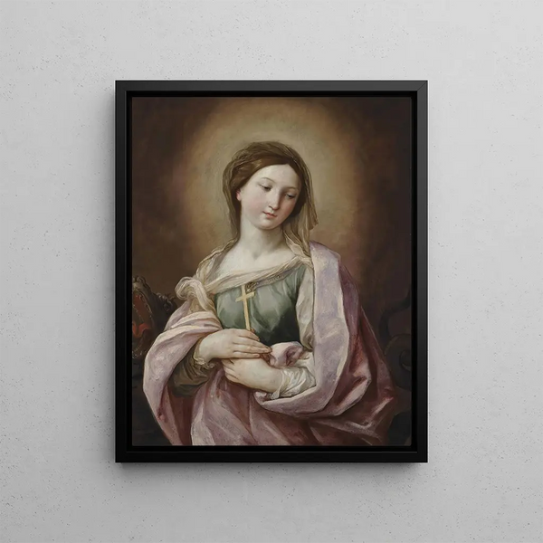 Saint Margaret of Antioch - Guido Reni — framed artwork on a wall