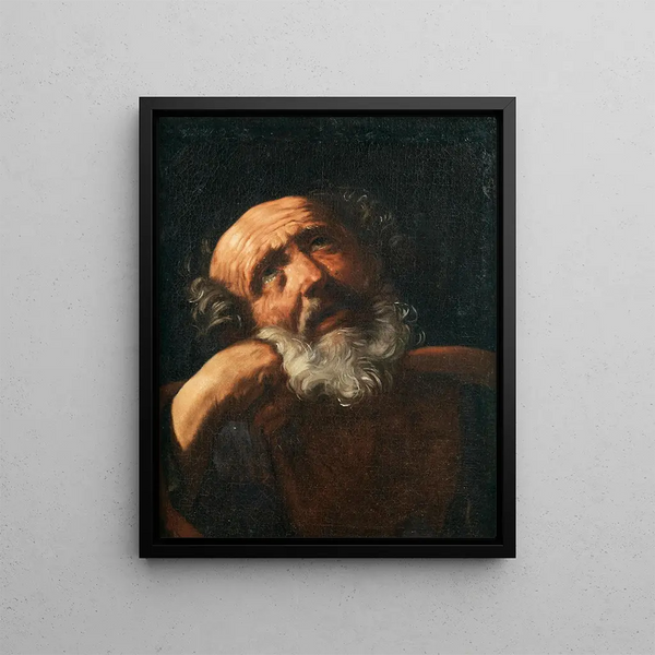 Saint Pierre - Guido Reni — framed artwork on a wall