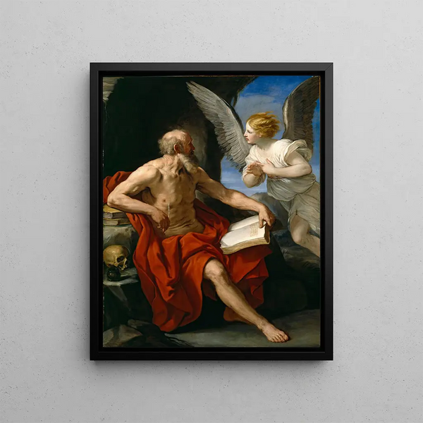 L'Ange apparaissant à saint Jérôme - Guido Reni — framed artwork on a wall