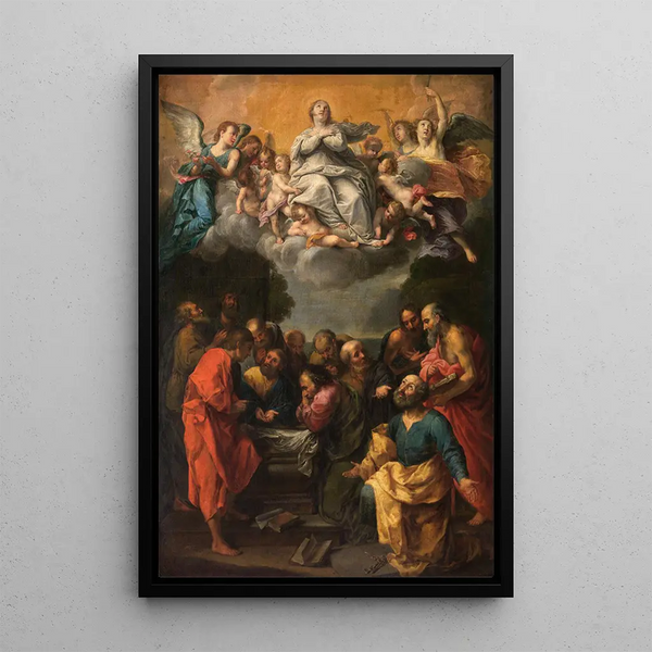 L'Assumption of Mary - Guido Reni — framed artwork on a wall