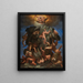 The Fall of the Giants - Guido Reni — framed artwork on a wall