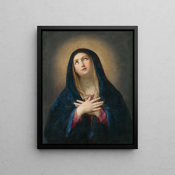 La Madone en prière - Guido Reni — framed artwork on a wall