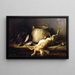 Hunting Trophy Painting - Guillaume-Romain Fouace — framed artwork on a wall