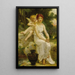 Cupid whispering to a young girl - Guillaume Seignac — framed artwork on a wall