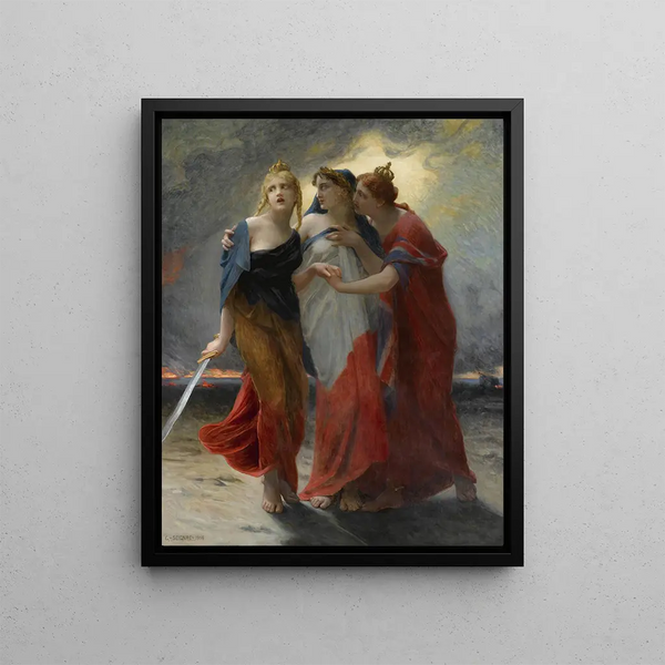 La Belgique La France Et L'Angleterre Devant L'Invasion Allemande - Guillaume Seignac — framed artwork on a wall