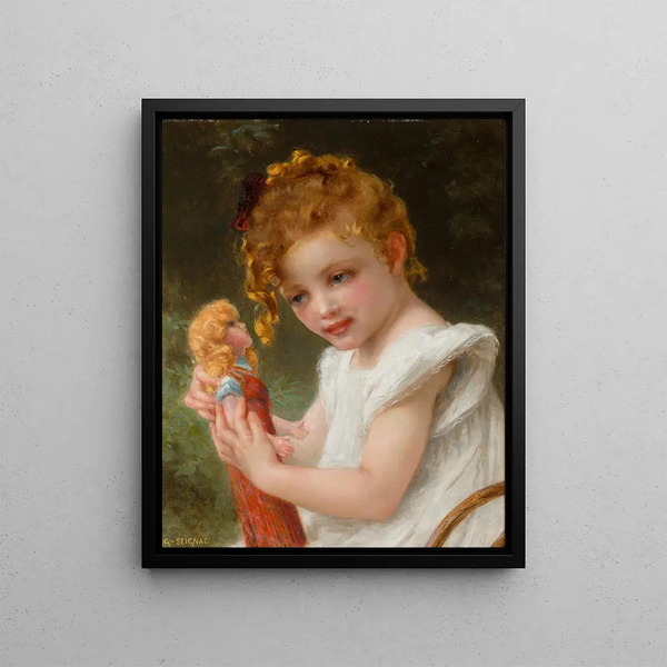 La Nouvelle poupée - Guillaume Seignac — framed artwork on a wall