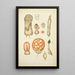 Natural history of mushrooms Pl65 - Guillaume Sicard — framed artwork on a wall