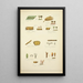 Natural history of mushrooms Pl69 - Guillaume Sicard — framed artwork on a wall