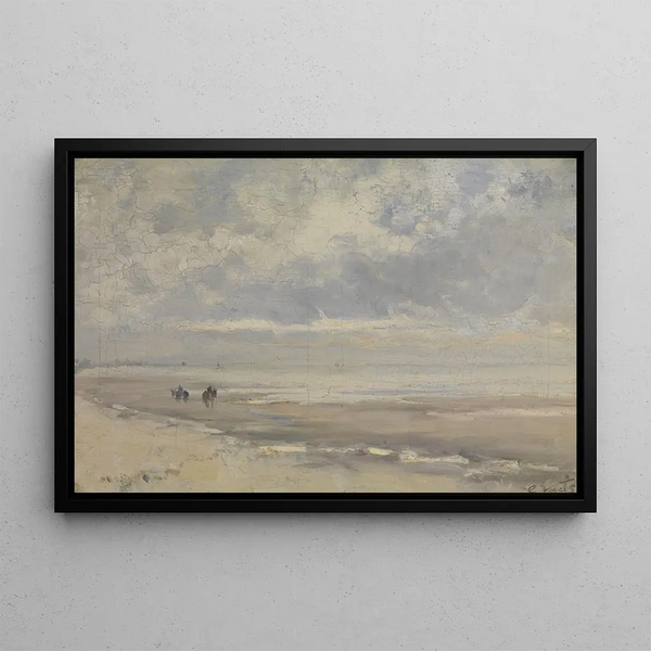Oceanfront Painting - Guillaume Vogels — framed artwork on a wall