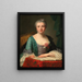 Portrait of a young woman - Guillaume Voiriot — framed artwork on a wall