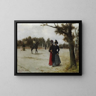 A walk in the park - Guillermo Gómez Gil — framed artwork on a wall