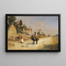 The red fountain near the fountain - Guillermo Gómez Gil — framed artwork on a wall