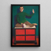 Portrait painting of Luis E Pombo - Guillermo Laborde — framed artwork on a wall