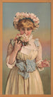 Young girl smelling a corsage - Gumpert Bros — artwork view
