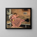 Carola sitting on the sofa - Gustaf Cederström — framed artwork on a wall