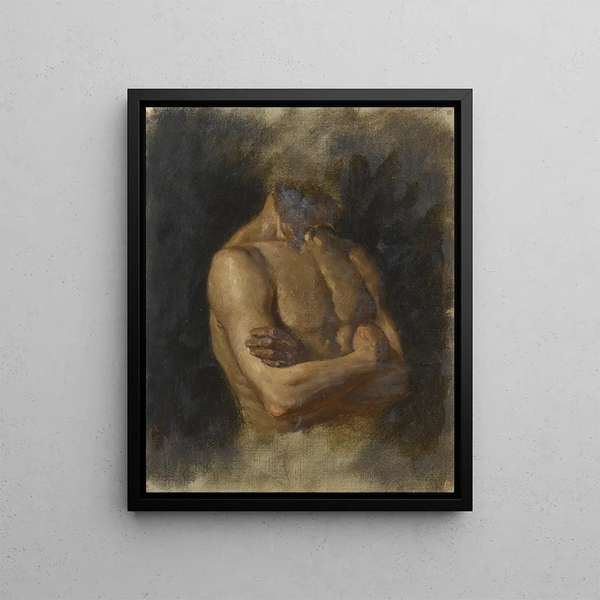Study of nude - Gustaf Cederström — framed artwork on a wall