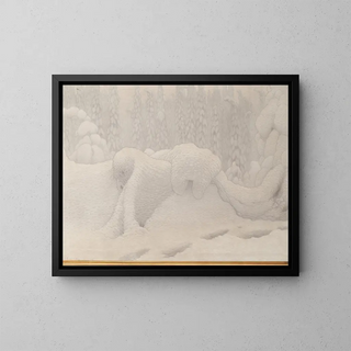 the Dovrefjell - Gustaf Fjaestad — framed artwork on a wall