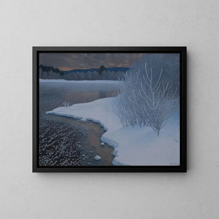 Frost on Ice - Gustaf Fjaestad — framed artwork on a wall