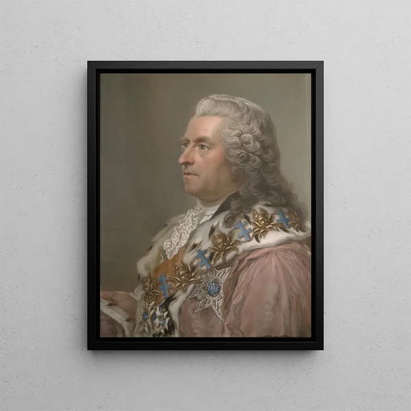 Count Carl Gustaf Tessin - Gustaf Lundberg — framed artwork on a wall