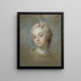 Portrait of a Lady - Gustaf Lundberg — framed artwork on a wall