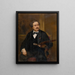 Self-portrait - Gustaf Wappers — framed artwork on a wall